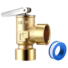 Gulfmew 30 PSI Pressure Relief Valve, 3/4" FNPT Female Inlet & Outlet