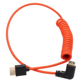 HangTon Mini HDMI to HDMI 4K 8K 60p Cable for ATOMOS Ninja V Inferno SmallHD Monitor Canon Sony HDR-XR50 Z5 Z6ii Z7ii D750 Camera, Left Angled 50cm