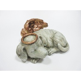 Pacific Giftware Pet Memorial Angel Dog Sleeping Cremation Urn Memorial Statue Bottom Load 30 Cubic Inch