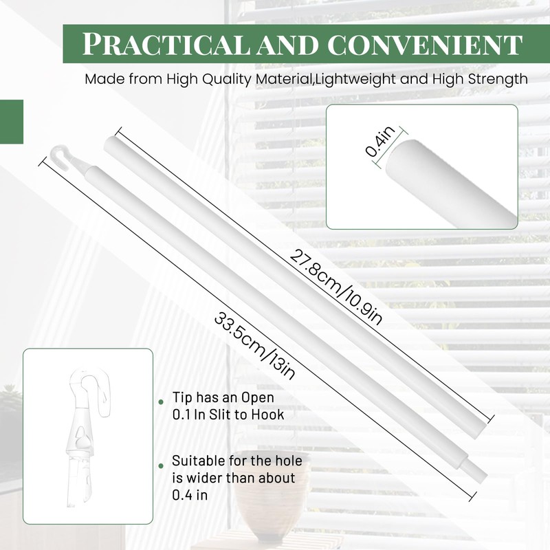 2 Sets 24inch Blind Wand Replacement with Hook, Blind Opener