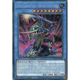 MP24-DE129 - Black Shiny Soldier - Legendary Swordsman - Secret Rare - German - 1st Edition - 25th Anniversary Tin: Dueling Mirrores - with MZTCG Shipping Protection Yugioh
