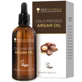 PraNaturals PraNaturals 100% Moroccan Pure Natural Argan Oil for Face & Body 100ml C Rich in Vitamin E for Healthy Skin, Hair & Nails C No Parabens or SLS C Vegan, Cruelty-Free