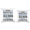 Old Man with a Eyelash Viper Funny Throw Pillow