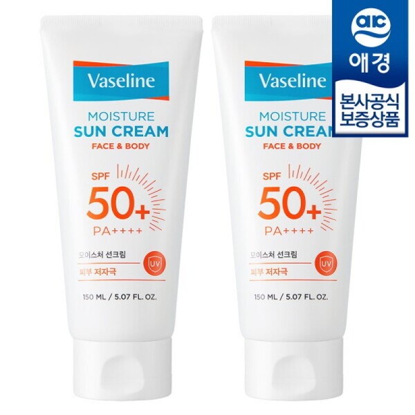 Vaseline Aekyung Moisture Sun Cream 150ml x 2 / 바세린