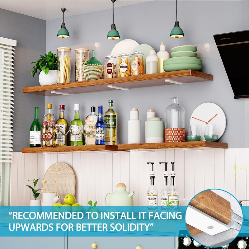 Goovilla Shelf Brackets, Heavy Duty Floating Shelf Bracket 6 Inch