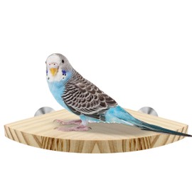 KNUTI Bird Perch Corner Stand for Bird Cage Corner Platform Wood Bird Perches Corner Shelf Rest for Birds Parrots Cockatiels and Other Animal Pet Cages