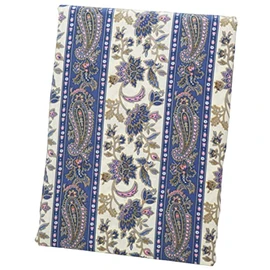 CAMEL PALMS Made in Japan 100% Cotton Futon Cover Semi Double for 120x210cm Futon (125x215cm) Oriental Paisley Pattern Blue
