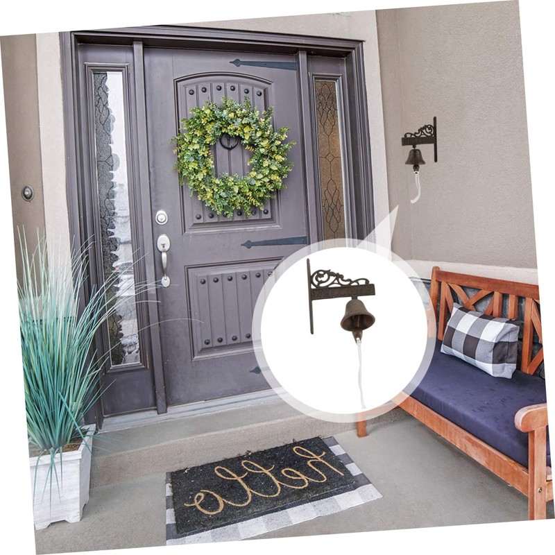 GRIRIW Iron Material Door Chime Charming Vintage Design Hanging Wall