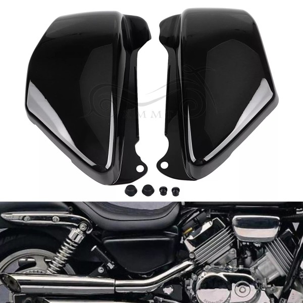Unbranded Gloss Black Battery Side Fairing Covers Left &Right For