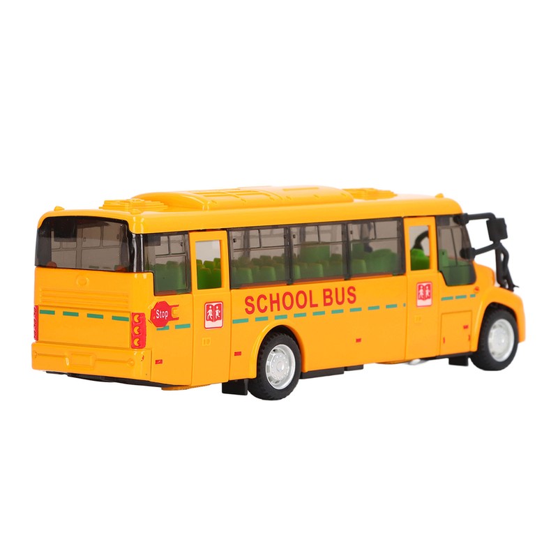 School Bus Model Yellow Die Casting Alloy Openable Door Realistic