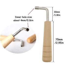 CashBeat Lyre Harp Tuning Kit, 16 Tuning Pins, L-Shape Wrench, Storage Bag for Zithers, Harpsichords, Dulcimers, and Primitive Stringed Instruments