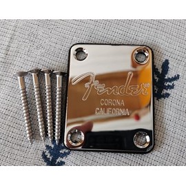 Silver Metal Guitar Neck Plate - Reinforcement Connector for Fender Electric Bass/Guitar (Type C)