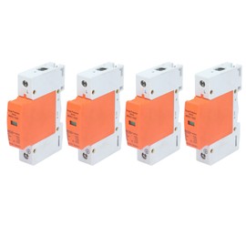 4Pcs 1P Voltage Arrester Device DIN Rail Mounting Protective Device House Arrester Protector AC 420V(Imax: 40kA)
