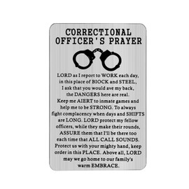 CENWA Correctional Officer Gifts Correctional Officer Prayer Wallet Prayer Jewelry Christian Gift Religious Jewelry (Officer Prayer Wallet CA)