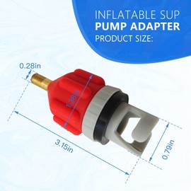 Qblahip 2PCS Orange Inflatable Boat Pump Adapter Air Valve Adapter Pumping Head Connector for Inflatable Rowing Boat Stand Up Paddle Board Kayak