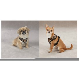 Zack & Zoey Zebra or Leopard Print Soft Plush Dog Harness Durable Reliable Walk Safety(XSmall Zebra Print)