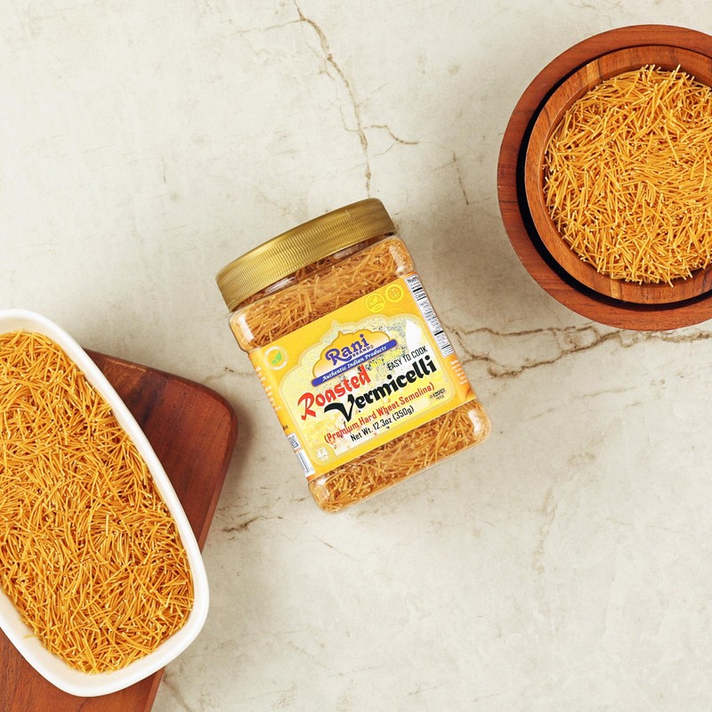 Rani Roasted Vermicelli (Roasted Wheat Noodles) 12.25oz (350g) PET Jar