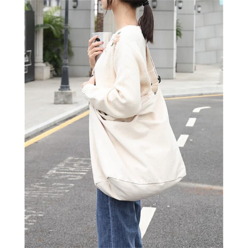 Annlaite 2137 Canvas Tote Bag, Large Capacity, A4 Size, Men's,