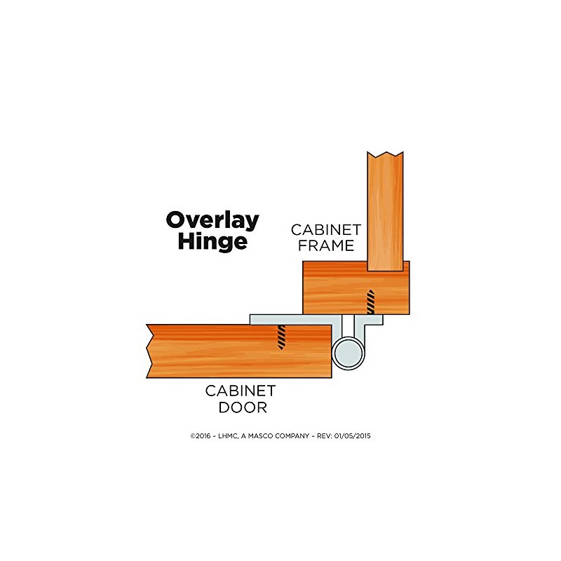 Liberty H01010L-SN-U Overlay Hinge without Spring, 2-Pack