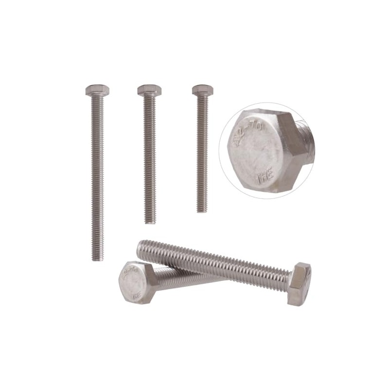 AHCA2 Stainless Steel Fully Threaded Hex Bolt (Setscrew) M8 8mm