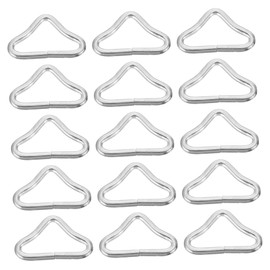 Mipcase 40PCS Heavy Duty Triangle Ring Buckles V Ring for Trampoline and Outdoor Use High Strength Steel for Secure Clasping and Weather Resistance