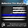 Reflective US Flag Decal Packs with Thin Blue Line for