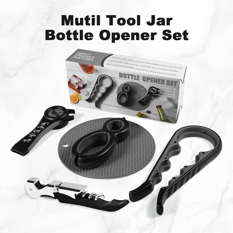 Jar Opener for Weak Hands - 5 Pack Bottle Openers