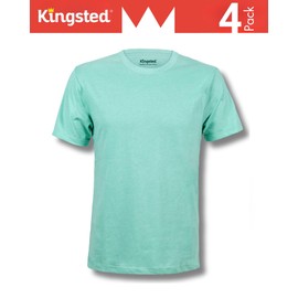Kingsted Men's T-Shirts Pack - Royally Comfortable - Super Soft Cotton Blend - Short Sleeve Tagless Crewneck - Plain Colored Classic Tees (4 Pack, Favorites, Medium)