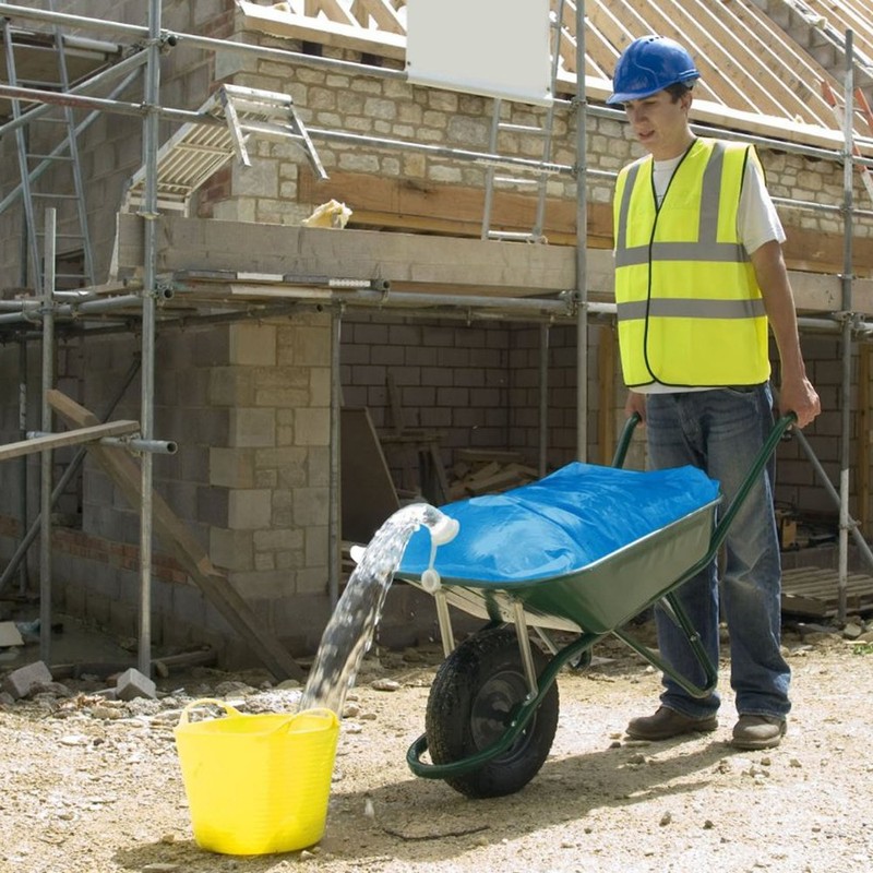 SPARES2GO Construction/Building Water Container Wheelbarrow Carrier Bag (50 Litre, Pack