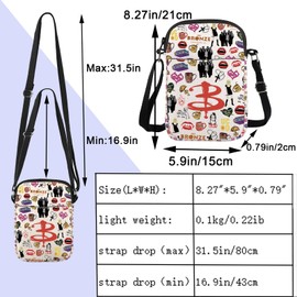 ENSIANTH BTVS Inspired Gift Vampire Slayer Movie Lover Crossbody Bag Buffy Vampire Fans Gift BTVS Merch Vampire Messenger Bag (Buffy CB)