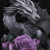WUWOLI Silver Dragon Rose Shower Curtain, 72 x 72 Inch