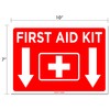 (Set of 2) First Aid Kit Sign - 10" x