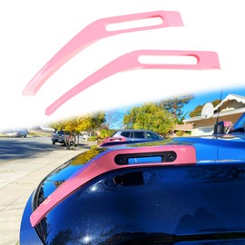 RERPRO Hood Trail Sights Cover Trim for Ford Bronco 2 Door 4 Door 2021 2022 2023 2024 2025 2026 Accessories Engine Hood Hinge Cover Hoods Side Release Handle Decoration Stickers Accessory 1 Pair Pink