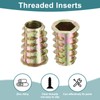 sourcing map 25Pcs Threaded Inserts, M10-1.5x25 Zinc Alloy Hex-Flanged Nut