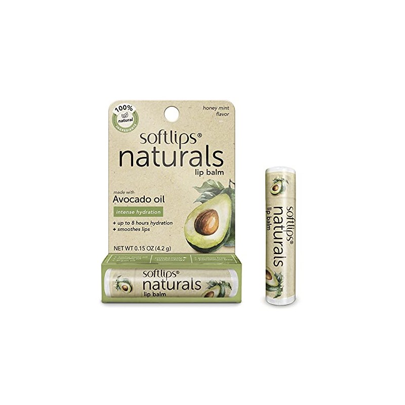 Softlips Natural with Avocado Oil Lip Balm (Pack of 3)