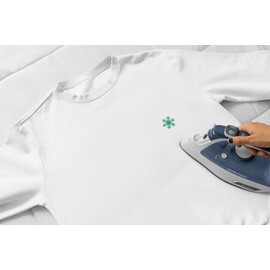 10 Mini Snowflake Iron On Decals, 1x1 inch Vinyl Snowflakes, DIY Christmas Crafts, Winter Applique (White)