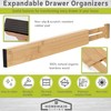 Homemaid Living Bamboo Drawer Organizer Adjustable and Expandable - Ideal