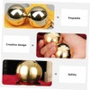 Mobestech 2pcs Brass Exercise Balls Smooth Metal Sphere Palm Exercise