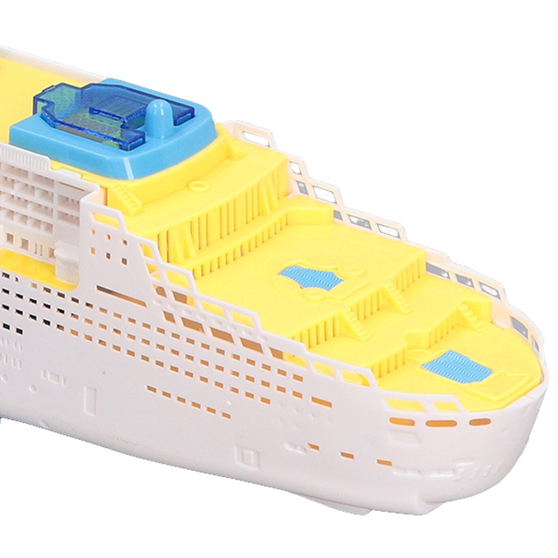 Kids Cruise Ship Model Sound Effects LED Light Universal Rotation