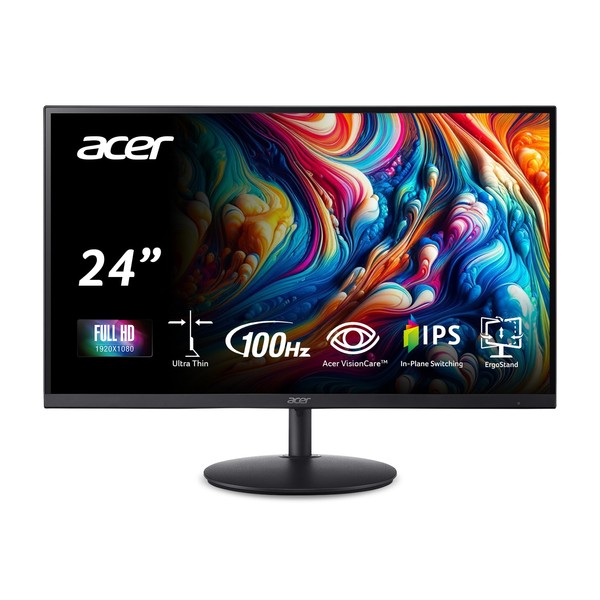 Acer SH242Y Ebmihx 23.8" FHD 1920x1080 Home Office Ultra-Thin IPS