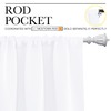 NICETOWN - Cortinas Opacas con Bolsillo para cortinero (Blanco Puro,
