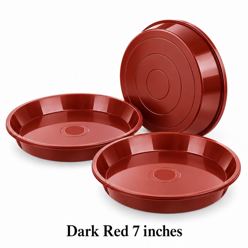 3 Pack Plastic Plant Saucers for Flower Pots – Durable