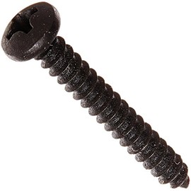 Small Parts 1020APPB Steel Sheet Metal Screw, Black Oxide Finish, Pan Head, Phillips Drive, Type A, #10-12 Thread Size, 1-1/4" Length (Pack of 100)