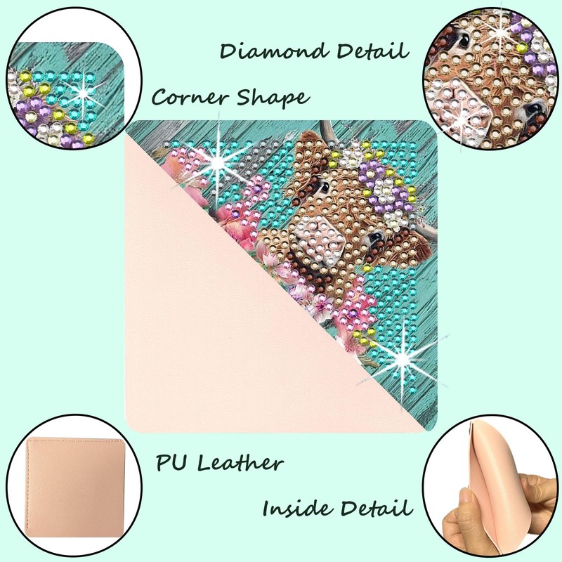 HTTDMY Diamond Art Painting Bookmarks,8Pcs DIY Cute Diamond Art Kits