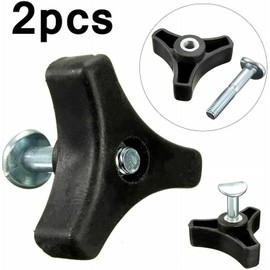 WaigN 2 Sets Lawn Mower Handle Screws Triangle Handle Knob Nut Screws for Various Types of Lawn Machines Lawn Mower Handle Parts Lawn Mower Replacement Parts, Handle Parts
