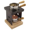 Metal Incense Burner on Wooden Base with Incense Pot -