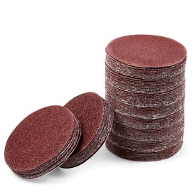 LEONTOOL Sanding Discs 3 Inches 40 Grit Hook and Loop Sandpaper 100Pcs Sanding Pad NO-Hole Aluminum Oxide Random Orbital Sander