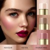 FALOCUTUS 3 Pcs Contour Stick Set,Cream Blush & Highlighter Bronzer