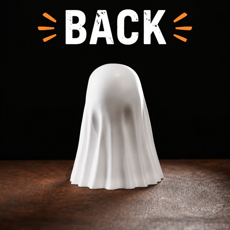 Funny Ghost Halloween Decoration Figurine for Home Display – Cute