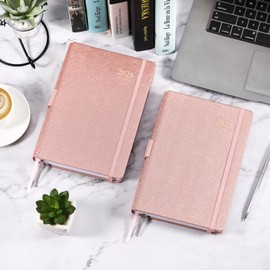 Calendar 2025 - One Day per Page Productivity A5 Diary 2025 from January 2025 to December 2025, Planner 2025 with Monthly Tabs, Inner Pocket, Banded